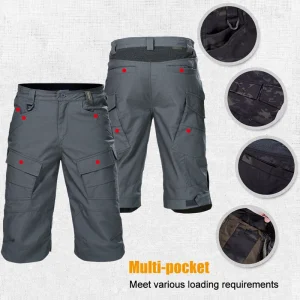 Camping/Hiking tactical cropped multi-pocket shorts for men