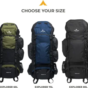 65L Internal Frame Camping/Hiking Backpack with Rain Cover