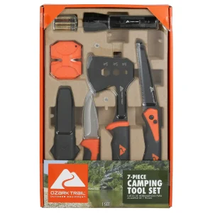 Ozark Trail 7-Piece Camping Tool Set, Batteries Included